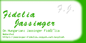 fidelia jassinger business card